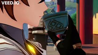 Zhongli Drinking Tea..