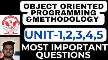 Object Oriented Programming Methodology RGPV Most Important questions | RGPV OOPS QUESTIONS