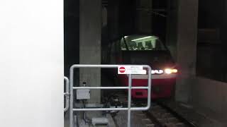 名鉄1200系+1800系特急豊橋ゆき　知立駅8番線入線