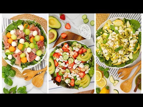 3 Fresh Summer Salads | No Cook Recipes + Healthy + Easy