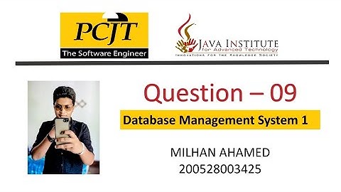 Database Task 09 | write a search query statement to find the data | 1st Year | Java Institute