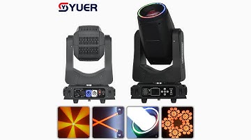 YUER™️ LED 300W Moving Head Light Beam Spot Wash Zoom With Ring +5Prism + Atomization Effect DMX