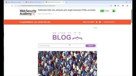 PortSwigger - XSS - Reflected XSS into attribute with angle brackets HTML encoded