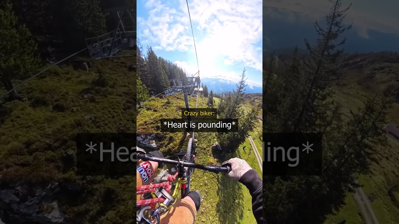 Biker Riding Wire 😱 Credit @FabianDankl