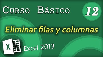 Eliminar filas y columnas | Excel 2013 Curso Básico #12