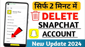 How To Delete Snapchat Account | Snapchat Account Delete Kaise Kare Permanently 2024 | Snapchat
