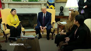 Trump meets with family of slain Texas soldier