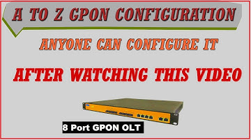 GPON OLT Plug & Play Configuration.