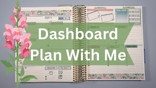 ERIN CONDREN DASHBOARD PLAN WITH ME | Weekly Planning, Habits, Meals & To-Dos ✨