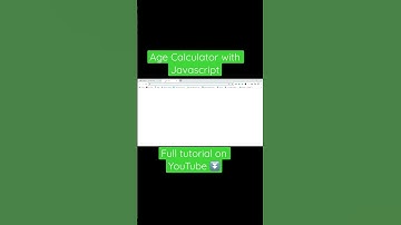Age Calculator with JS#shorts #html #javascript #responsive #webdevelopment #subscribe #foryoupage
