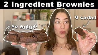 Keto Brownies (2 Ingredient and 0 Carbs!)