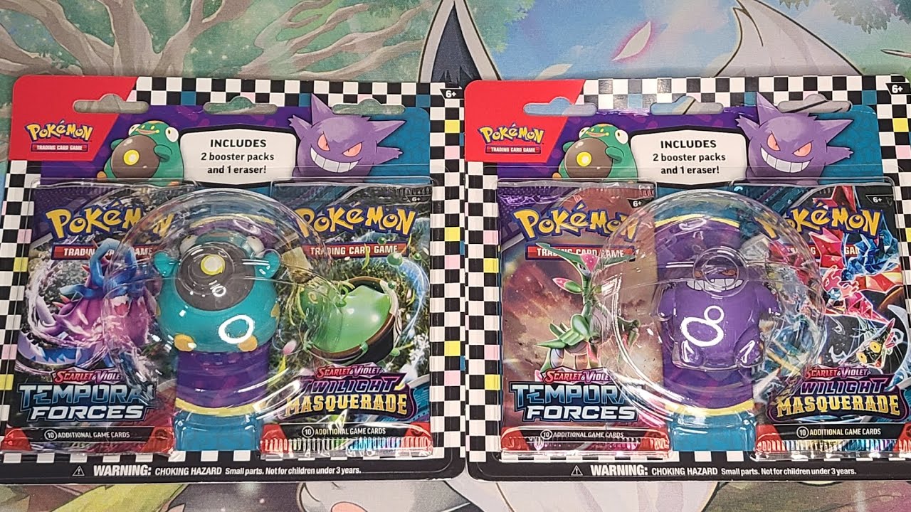 Back to School 2024 Pokmon Eraser Blister Pack Openings (Gengar &  Bellibolt)