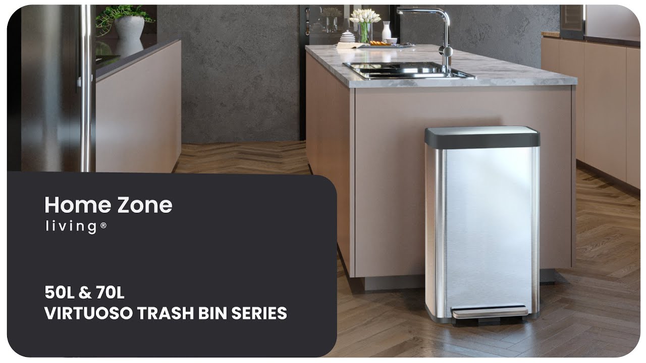 Home Zone Living Virtuoso Series 50L & 70L Trash Bins YouTube