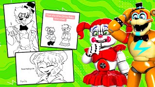 Circus Baby and Glamrock Freddy FAN ANIMATIONS REACT