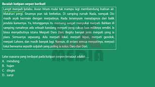 BAHASA INDONESIA - Latihan Soal UN SMP - Mencari latar suasana dalam sebuah kutipan cerpen