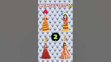 MEMORY TEST CHALLENGE 🥸 riddles and puzzle for iq test #shorts #video #viral #reel #experiment