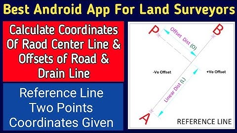 How to Calculate Coordinates of Road Center Line, Road Offsets, Drain & Reference Line in Android