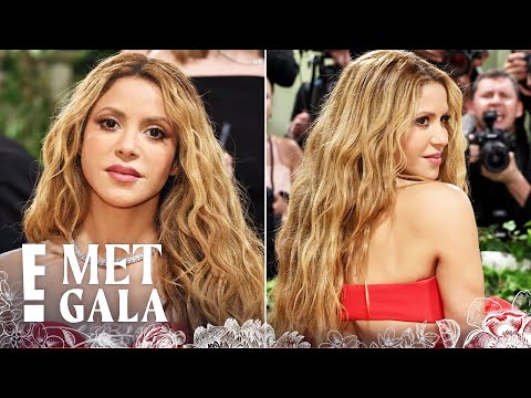 Shakira Makes Her Met Gala DEBUT in Voluminous Red Gown! | 2024 Met Gala