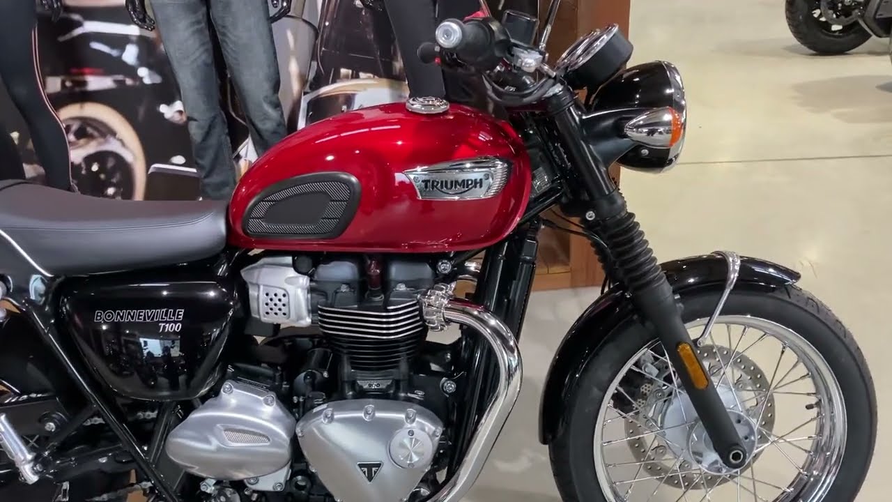 Triumph Bonneville T100 In Cranberry Red For Sale At Newmarket Harley-Davidson