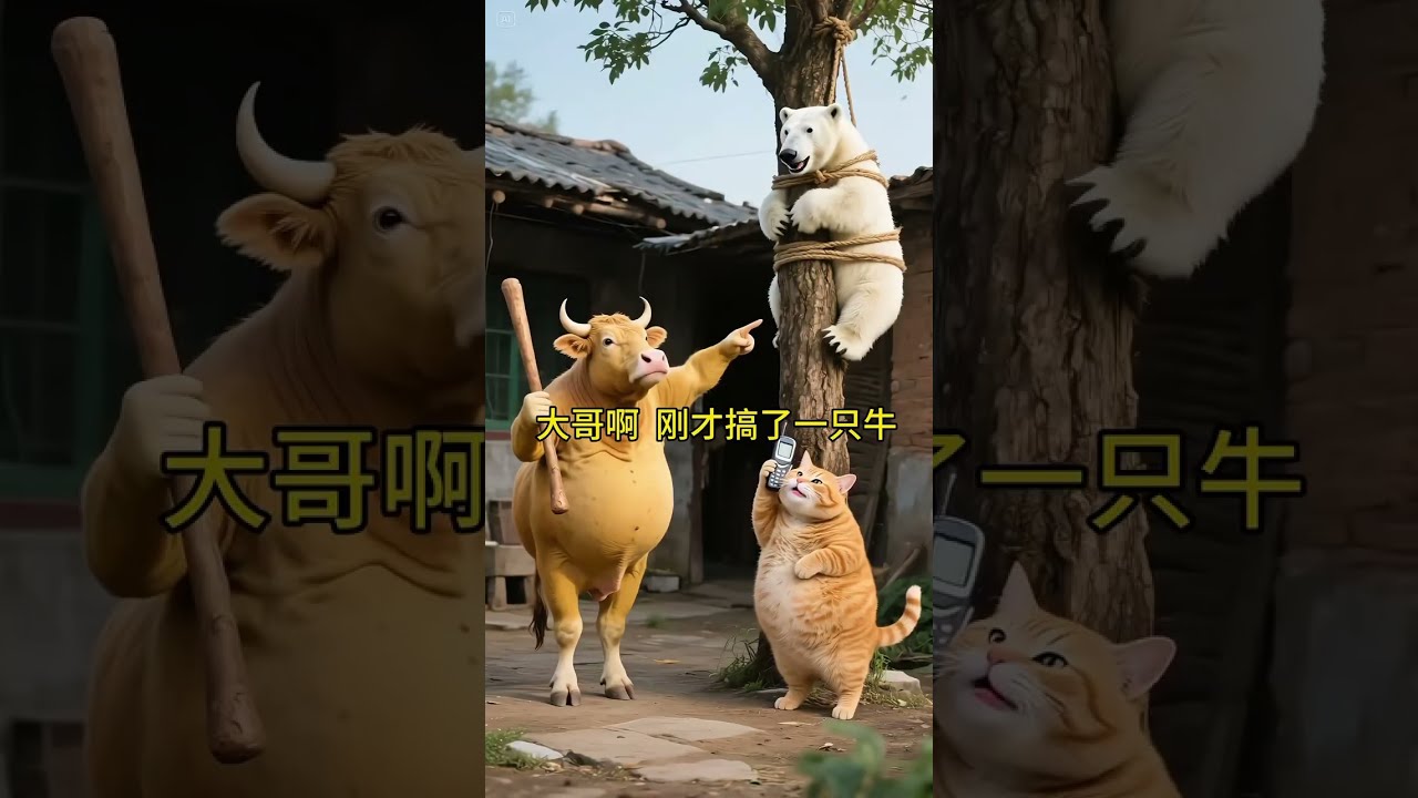 Fat Orange Cat And His Gang Were Defeated By Golden Buffalo Aicat Fatcat Orangecat Animals