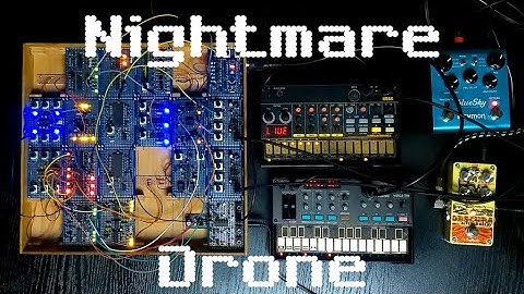 Nightmare Drone - A patch with a DIY Lunetta synth & Volca Beats & FM