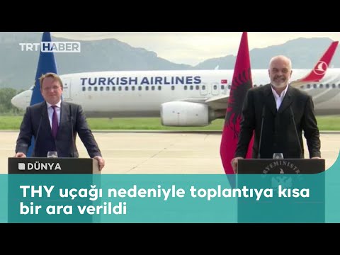 Arnavutluk'taki basın toplantısına THY arası