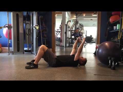 Barbell Pullover on Floor