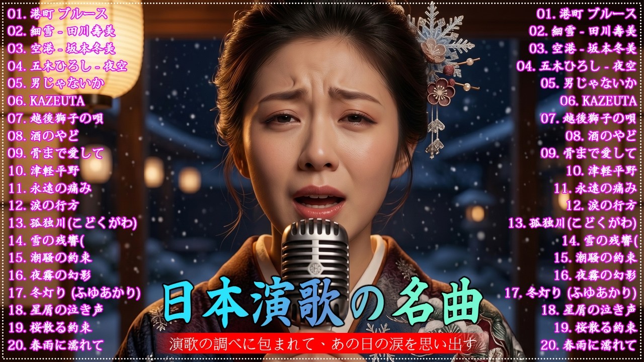 日本演歌 の名曲 メドレー懐メロ歌謡曲 ♪🌸♪ 20古くていい曲