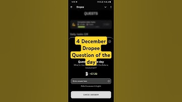 4 December Dropee Question of the day #dropee #shorts #shortsfeed