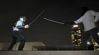 Sabre Bout Parryriposte Fencing After Dark