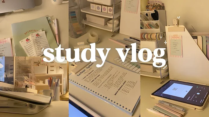 STUDY VLOG | 4:30am, notes, lots of studying, study productive, motivation ˚ ༘༘⋆༘⋆🌷
