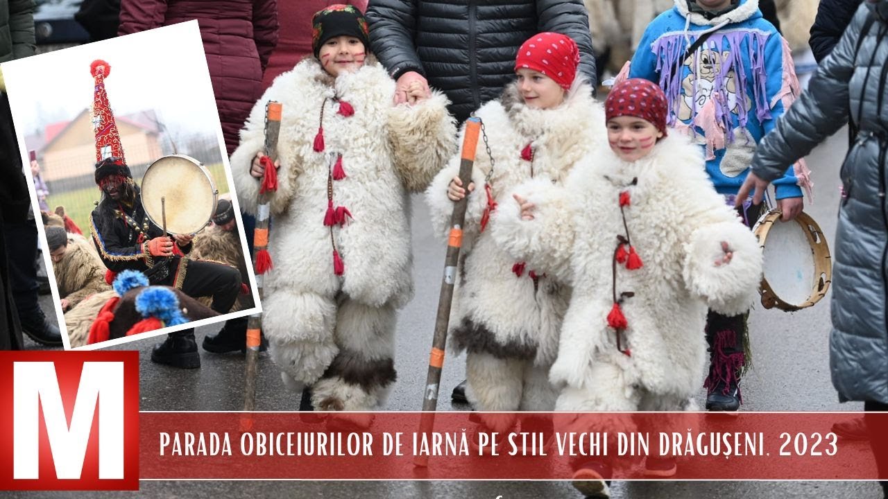Parada obiceiurilor de iarnă pe stil vechi din Drăgușeni, 2023