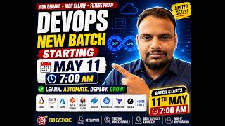 DevOps Course 2026 | New DevOps Batch Starting May 11 at 7 AM | AWS Azure Docker Kubernetes
