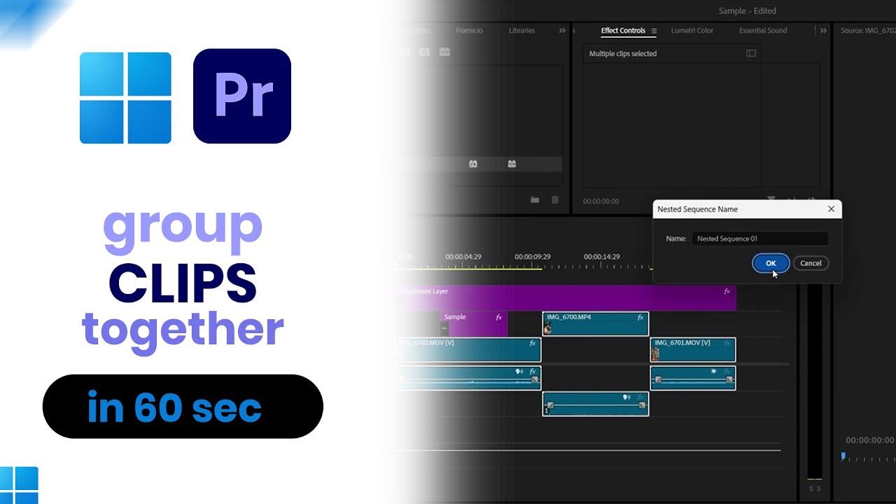 How to Group Clips Together to Save Time in Premier Pro