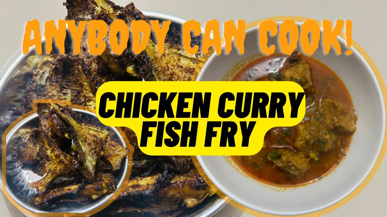 Anybody can cook! Easiest Chicken Curry Pomfret Fry. YouTube
