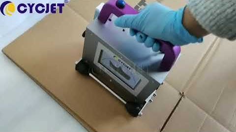 How to Print Large Logo Letter QR Code Bar Code on Cardboard by CYCJET CH7 Hand Stamp Inkjet Printer