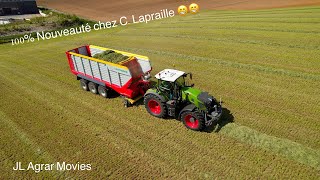 Silo d’herbes 2022 en compagnie de C.Lapraille avec son nouveau FENDT 942 et sa POTTINGER JUMBO 7470