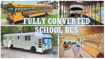 Family of 5 Build Their Dream Skoolie! *2 YEAR TIMELAPSE* Full Time Living! ￼