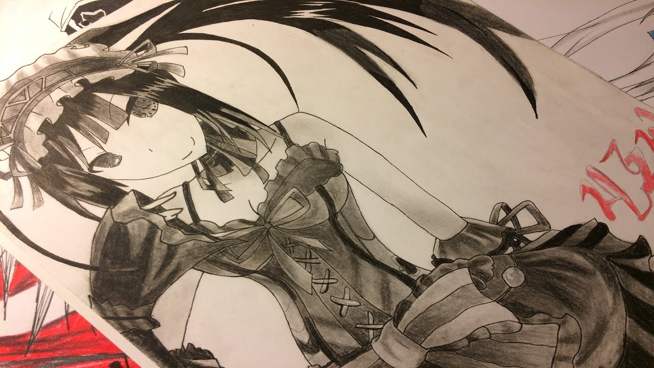 Kurumi Kurosaki Drawing Date a Live - YouTube