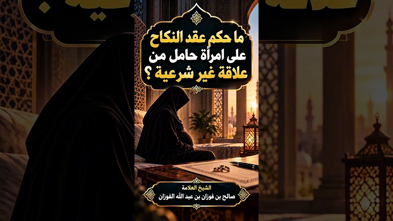 ما حكم عقد النكاح على امرأة حامل من علاقة غير شرعية ؟ الشيخ العلامة صالح بن فوزان الفوزان .