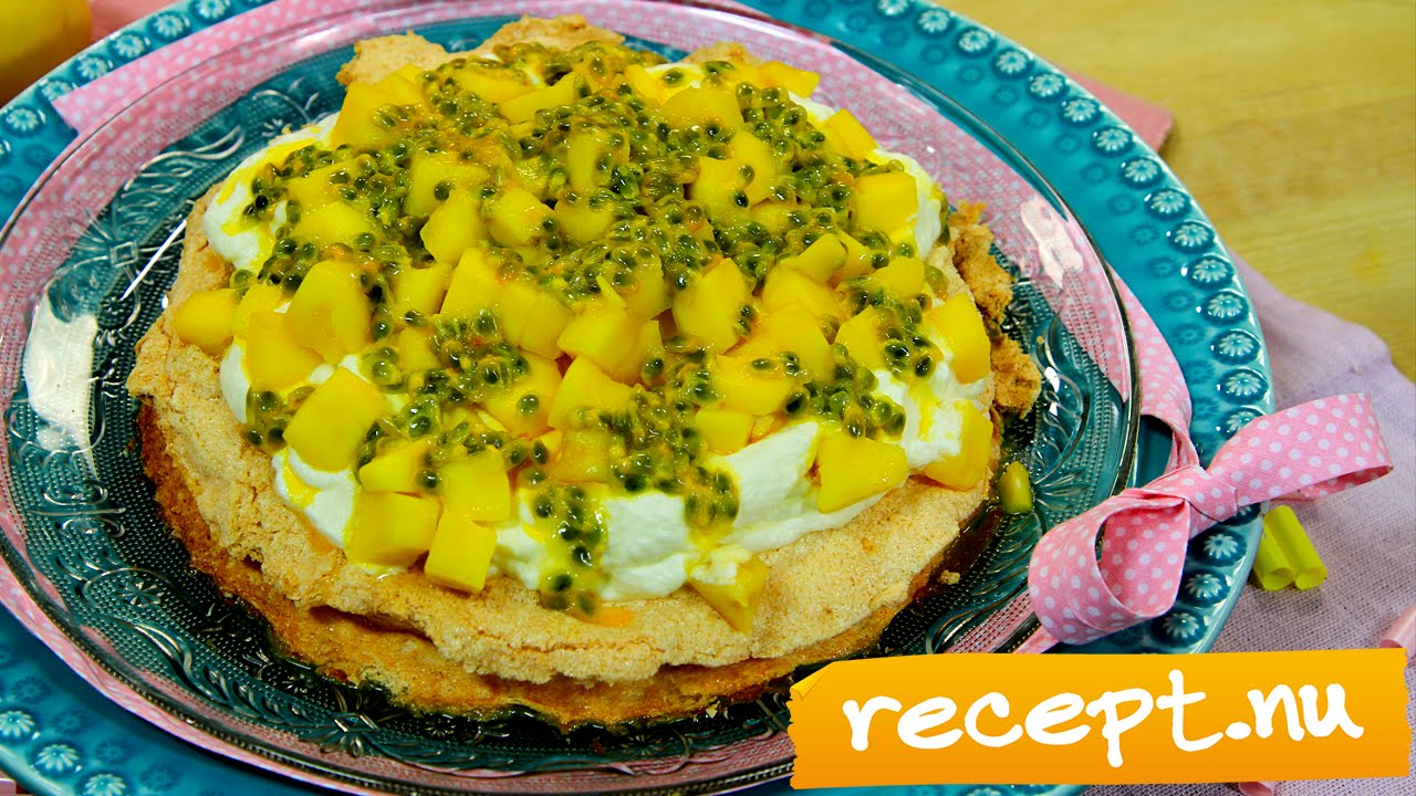 Mitt kök: Pavlovatårta med mango och passionsfrukt - TV4