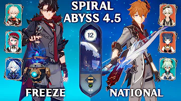 C1 Wriothesley Freeze & C1 Childe National. Spiral Abyss 4.5. Genshin Impact 4.5