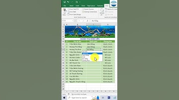 Cách tạo danh sách tự động cập nhật trong Excel #shorts