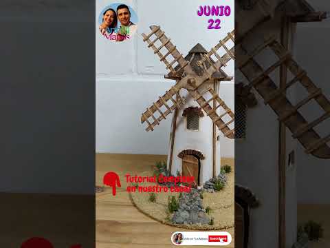 🔴Invitación Nuevo Vídeo MOLINO DE VIENTO Para Pesebres o Maquetas, Tutorial Con Arte en Tus Manos