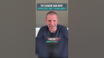 THE $500/HR TASK MOST OPERATORS DON