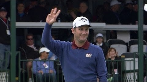 Matt Every makes a 27-foot birdie putt on No. 16 at Waste Management