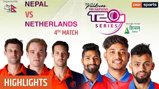 Nepal’s huge target chased by Netherlands! | Highlights | Nepal vs Netherlands |