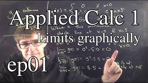 Applied Calc 1 Ep 1: Limits graphically