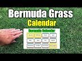 Bermuda Grass Calendar Please See New Calendar in Description