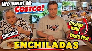 Swedes goes to Costco! Haul and we try their Chicken Enchiladas and opens a mystery gift!